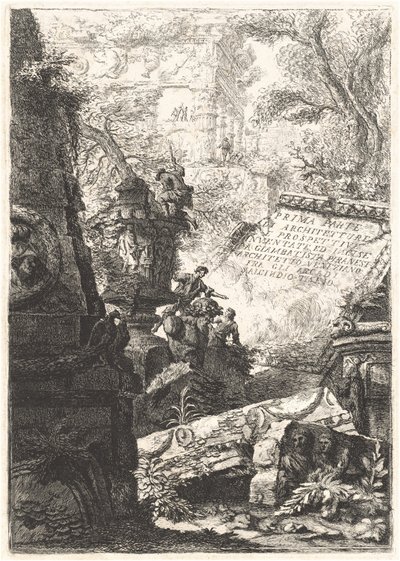Første del; Grotesk; Fængsler; Ingen synspunkter ...; Trofæer af Ottaviano Augusto af Giovanni Battista Piranesi and Francesco Piranesi