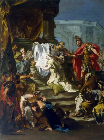 Ofring af Jeftas datter, af Giovanni Battista Pittoni den Yngre af Giovanni Battista Pittoni