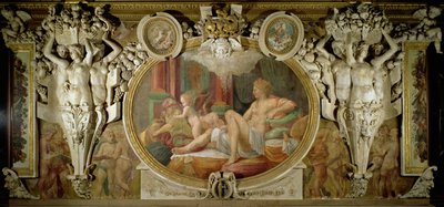 Danae, detalje af dekorativt skema i Francis I