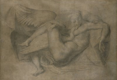 Leda og svanen af Giovanni Battista Rosso Fiorentino