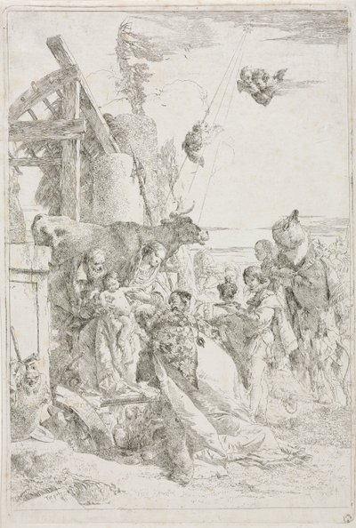 Tilbedelse af Magi, ca. 1740. af Giovanni Battista Tiepolo