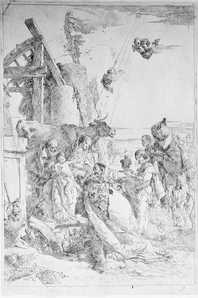 Tilbedelse af Magi, ca. 1753 . af Giovanni Battista Tiepolo