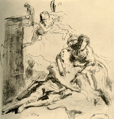 Angelica plejer Medors sår, c1757, 1928 af Giovanni Battista Tiepolo