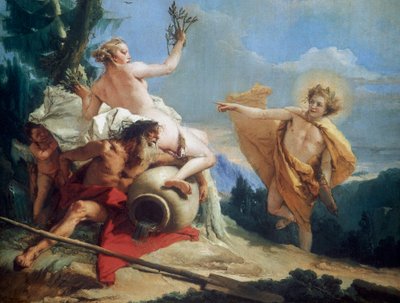 Apollo forfølger Daphne, c1755-1760 af Giovanni Battista Tiepolo