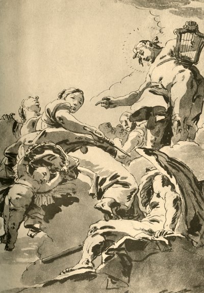 Apollo, Muserne og Chronos, c1730, 1928 af Giovanni Battista Tiepolo