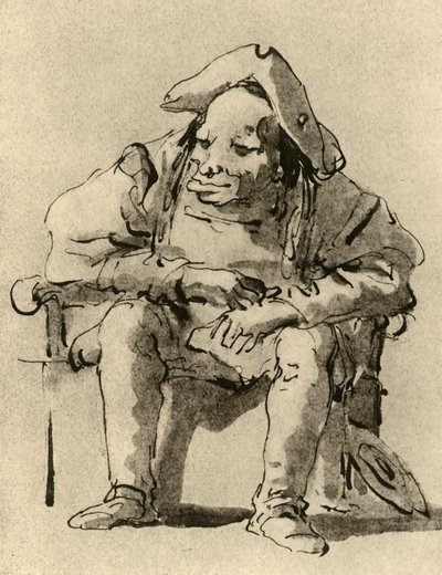 Karikatur af en siddende mand, midten af det 18. århundrede, 1928 af Giovanni Battista Tiepolo
