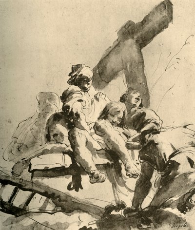 Nedstigning fra korset, midten af det 18. århundrede, 1928 af Giovanni Battista Tiepolo