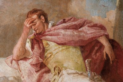 Detalje af Æneide, fra Merkur, der formaner Æneas til at forlade Karthago, fra Æneide-rummet i Palazzina, 1757 af Giovanni Battista Tiepolo