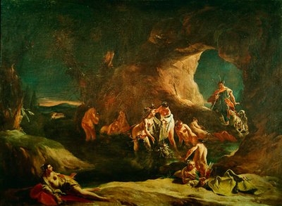 Diana og Acteon, ca. 1720-21 af Giovanni Battista Tiepolo