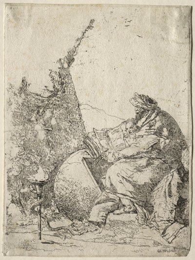Fantasier: Filosoffen. af Giovanni Battista Tiepolo