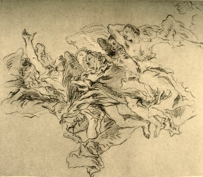 Gruppe af svævende engle, c1755, 1928 af Giovanni Battista Tiepolo