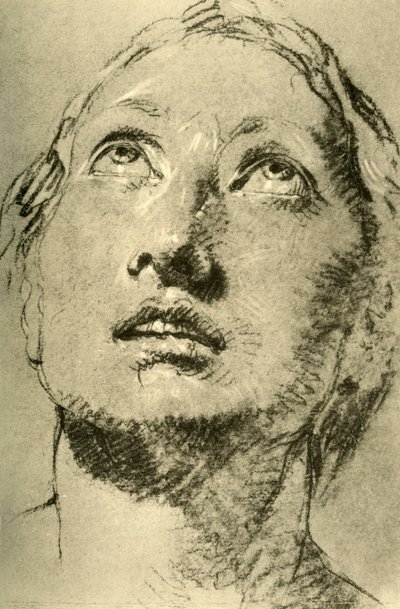 Leder af en ung kvinde, ser op, c1755, 1928 af Giovanni Battista Tiepolo