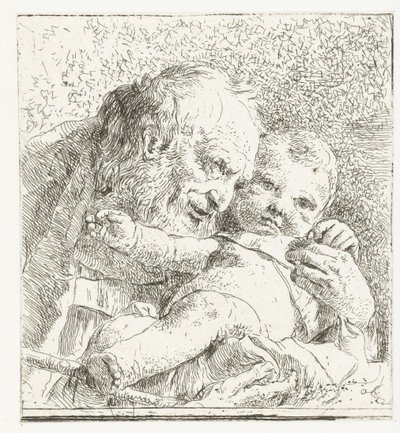 Sankt Josef med Kristusbarn i våben af Giovanni Battista Tiepolo