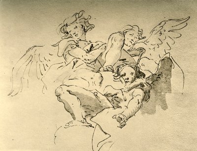 Hovering Angels, midten af det 18. århundrede, 1928 af Giovanni Battista Tiepolo