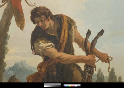 Jæger med hjorte, 1718 af Giovanni Battista Tiepolo