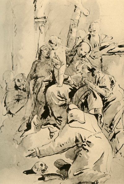Madonna med hellige, midten af det 18. århundrede, 1928 af Giovanni Battista Tiepolo