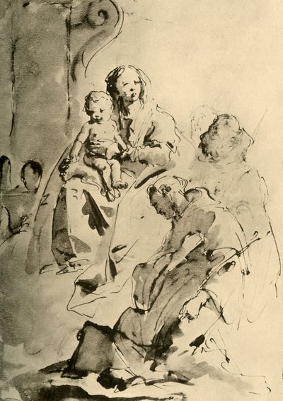 Madonna med to hellige, midten af det 18. århundrede, 1928 af Giovanni Battista Tiepolo