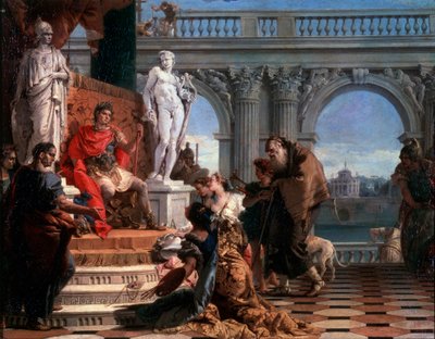 Maecenas præsenterer kunsten for Augustus, 1743. af Giovanni Battista Tiepolo