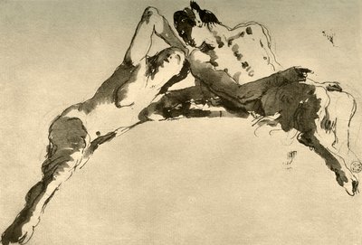 Mandlig og kvindelig faun, midten af det 18. århundrede, 1928 af Giovanni Battista Tiepolo