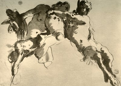 Mandlig og kvindelig faun med amfora, midten af det 18. århundrede, 1928 af Giovanni Battista Tiepolo