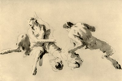 Mandlig og kvindelig faun med overflødighedshorn, midten af det 18. århundrede, 1928 af Giovanni Battista Tiepolo