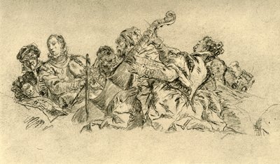 Musikere, 1752, 1928 af Giovanni Battista Tiepolo