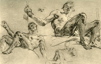 Nøgenstudier, midten af det 18. århundrede, 1928 af Giovanni Battista Tiepolo