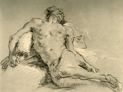 Nøgen hvile, midten af det 18. århundrede, 1928 af Giovanni Battista Tiepolo