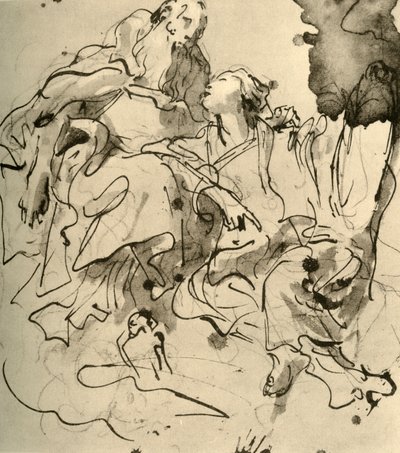 Gammel mand og ung kvinde, 1761, 1928 af Giovanni Battista Tiepolo