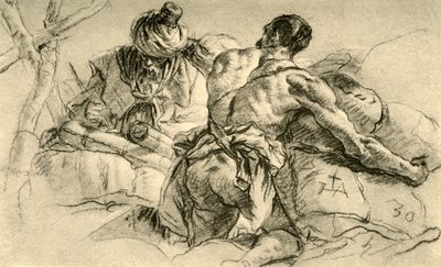 Orientalske købmænd med baller af varer, 1753, 1928 af Giovanni Battista Tiepolo