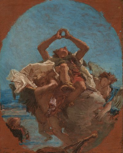 Sankt Rochus bæres til himlen af engle af Giovanni Battista Tiepolo