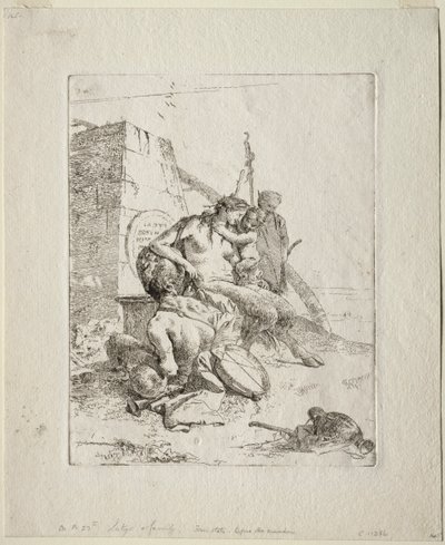 Kortet gaavme. Maleri af Gaspare Traversi (? - 1769) af Giovanni Battista Tiepolo