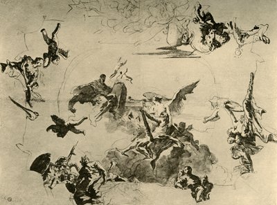 Skitse til et loftmaleri, midten af det 18. århundrede, 1928 af Giovanni Battista Tiepolo