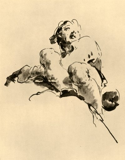 Squatting Youth, midten af det 18. århundrede, 1928 af Giovanni Battista Tiepolo