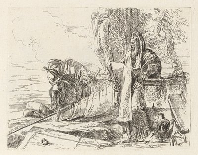 Stående filosof og to andre figurer, fra Vari capricci (Various Capriccios) af Giovanni Battista Tiepolo