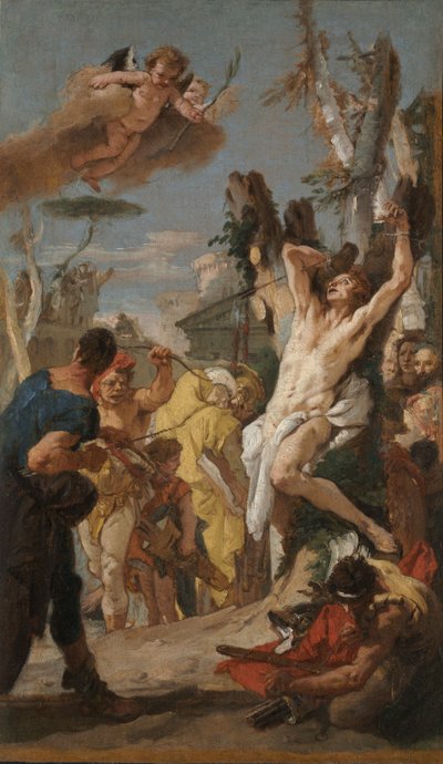 Studie til Sankt Sebastians martyrium, 1739. af Giovanni Battista Tiepolo