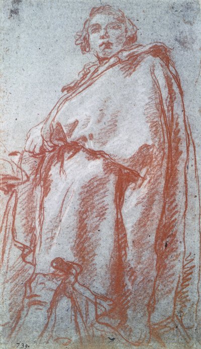 Studie af en mand, 1700-tallet. af Giovanni Battista Tiepolo