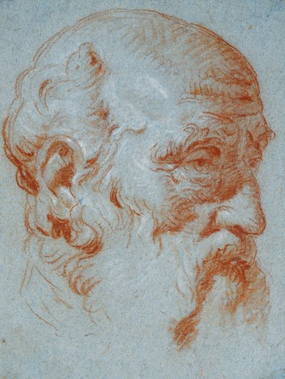 Studie af Giulio Contarinis buste set fra venstre af Giovanni Battista Tiepolo