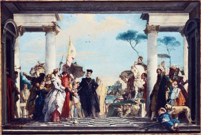 Die Ankunft von Henri III in der Villa Contarini, vor 1750 von Giovanni Battista Tiepolo