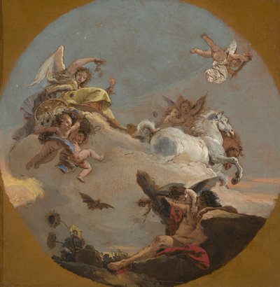 Vognen fra Aurora, ca. 1734 af Giovanni Battista Tiepolo