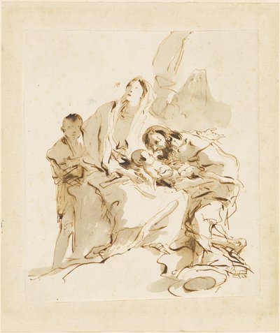 Den hellige familie af Giovanni Battista Tiepolo