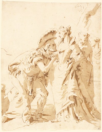 Mødet mellem Antony og Cleopatra af Giovanni Battista Tiepolo
