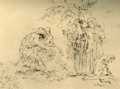 Åbningen af en grav, midten af det 18. århundrede, 1928. af Giovanni Battista Tiepolo