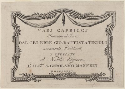 Titelseite von Giovanni Battista Tiepolo