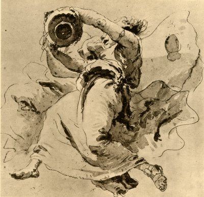 To genier holder en krukke, midten af det 18. århundrede, 1928 af Giovanni Battista Tiepolo