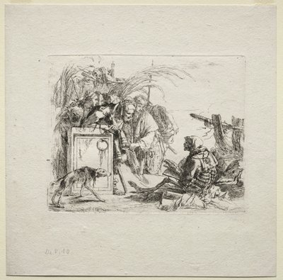 Forskellige Caprices: Death Giving Publikum, 1785. af Giovanni Battista Tiepolo