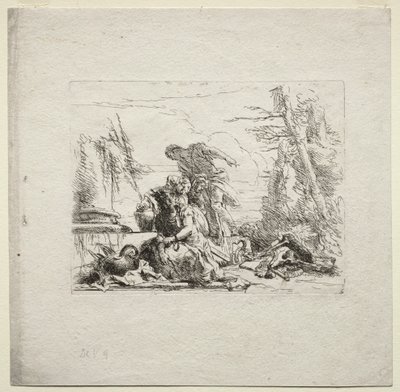 Forskellige caprices: Kvinden i håndjern, 1785. af Giovanni Battista Tiepolo