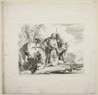 Forskellige Caprices: Den unge soldat og astrologen af Giovanni Battista Tiepolo