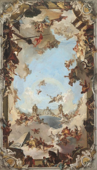 Rigdom og fordele ved det spanske monarki under Charles III, 1762. af Giovanni Battista Tiepolo
