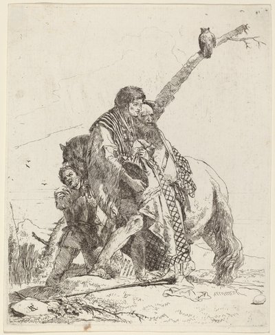 Ungdom, Vismand og Ledsager med Hest af Giovanni Battista Tiepolo